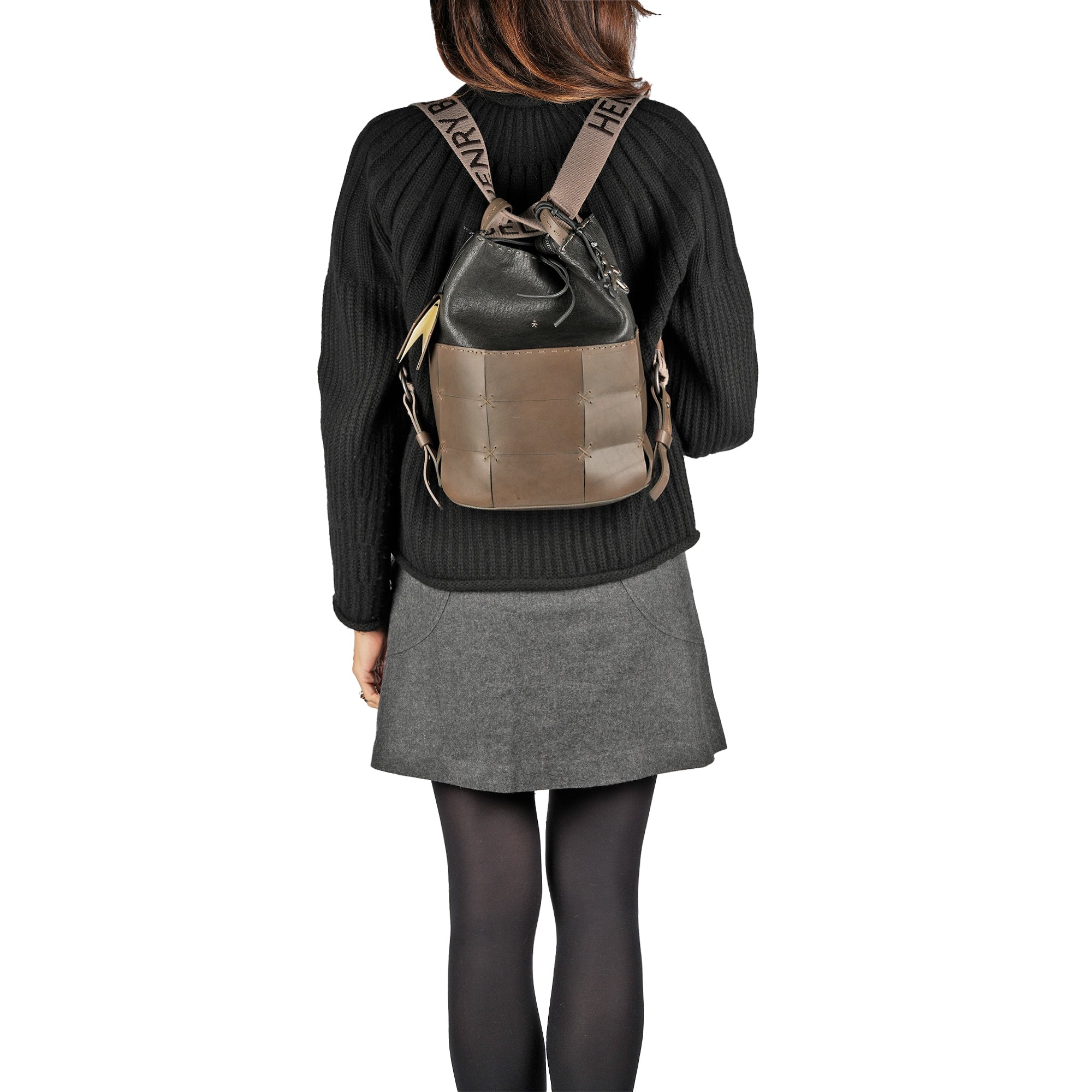 Olimpia Backpack Mosaico M Vegetal Wash Black Anthracite