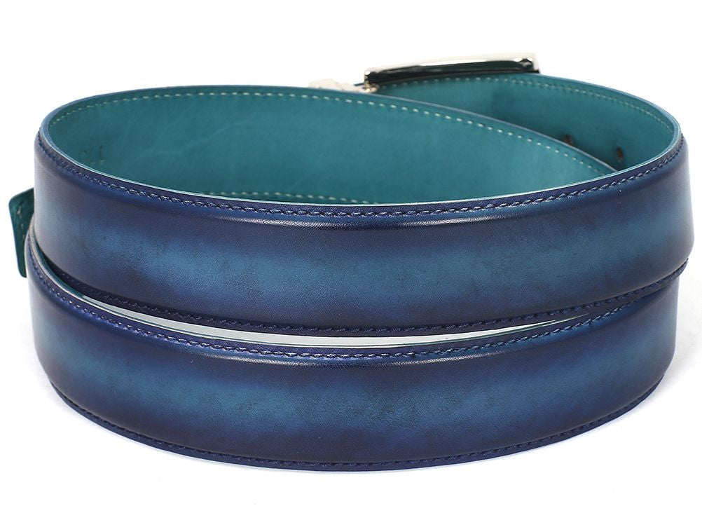 Paul Parkman Leather Belt Dual Tone Blue & Turquoise B01-BLU-TRQ