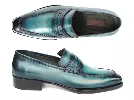 Paul Parkman Turquoise Patina Handmade Loafers 6944-TRQ