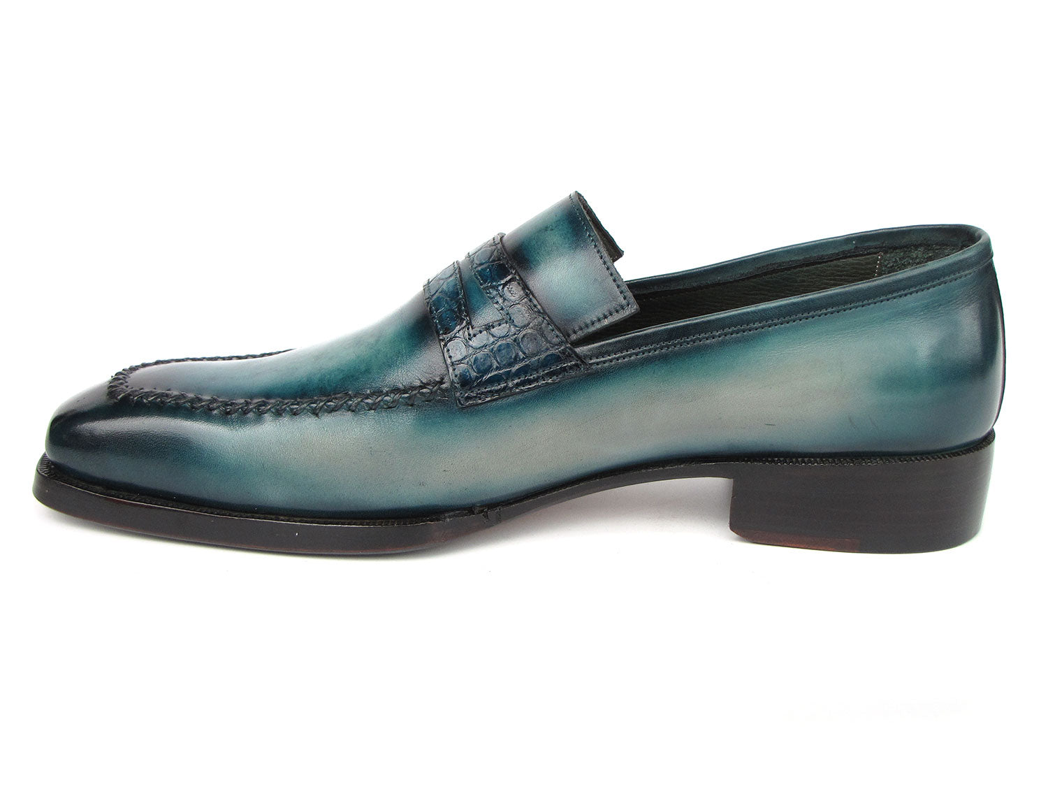 Paul Parkman Turquoise Patina Handmade Loafers 6944-TRQ