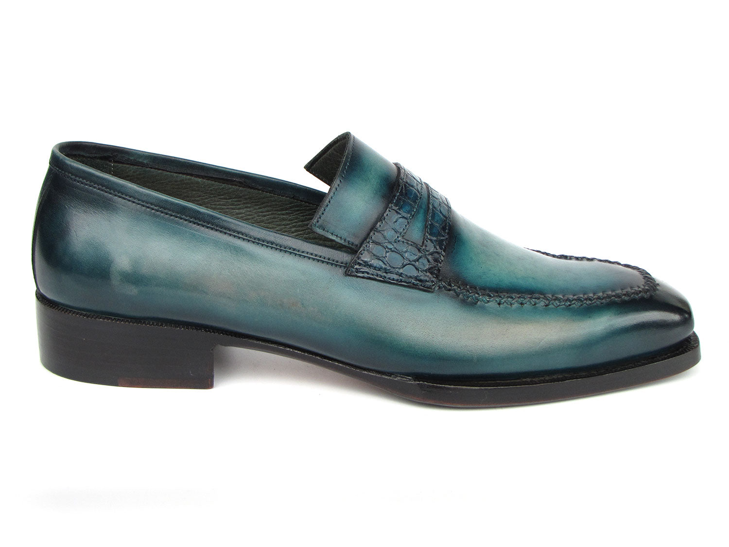 Paul Parkman Turquoise Patina Handmade Loafers 6944-TRQ