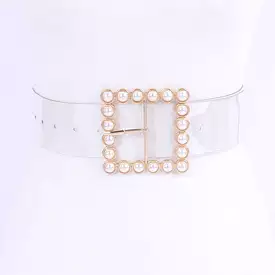 Pearl Detail Clear Belt