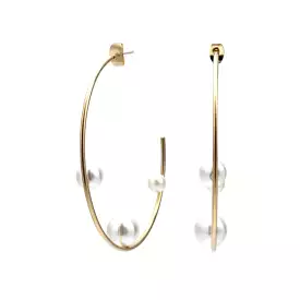 Pearl Inset Hoops