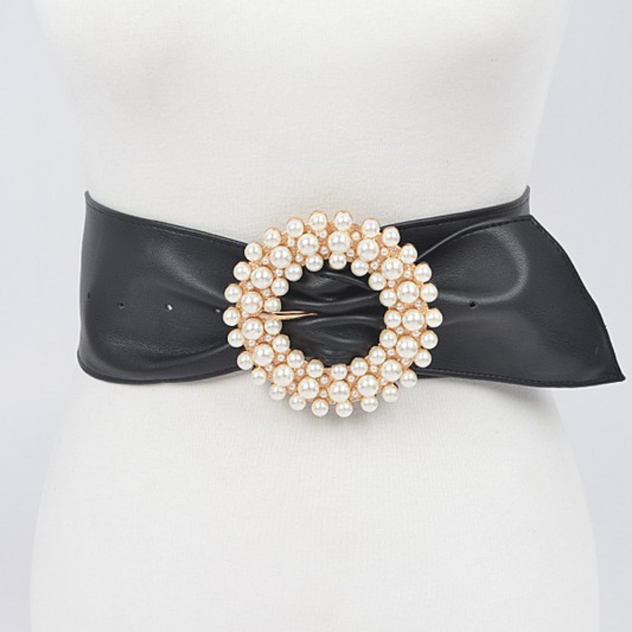 Pearl Metal Buckle Detail Belt