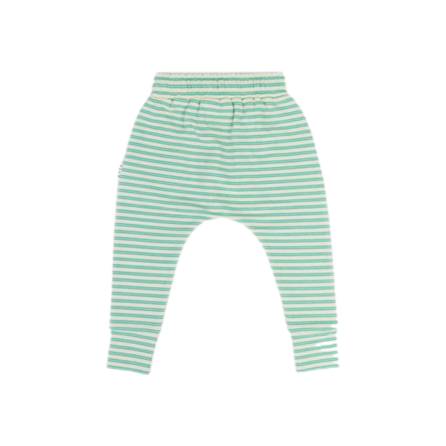 Rib Slim Fit Harem Trackies, Turquoise Stripe