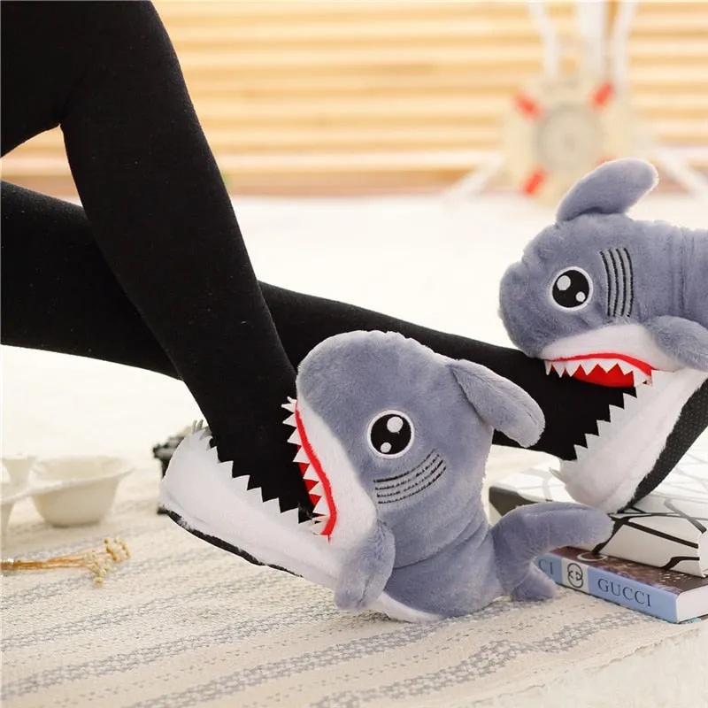 SHARKIE FUZZY SLIPPERS