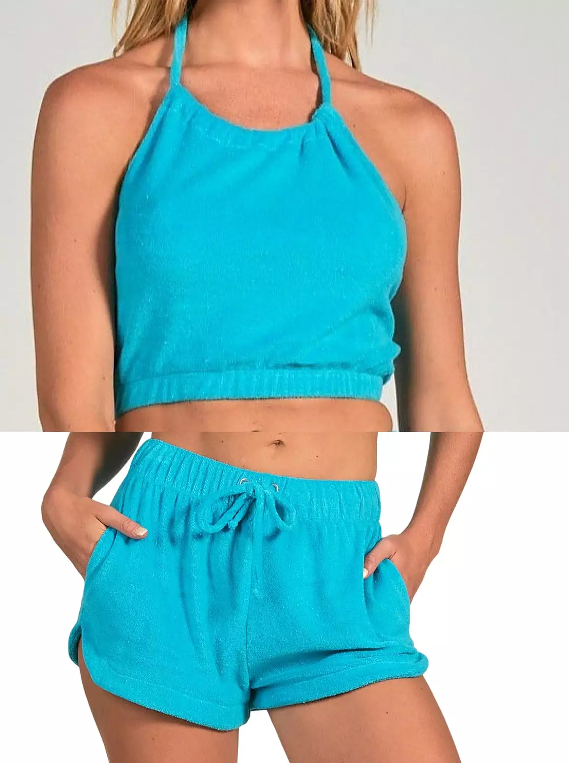 TURQUOISE SHORT SET