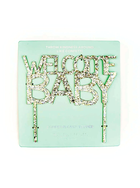 Welcome Baby Pearl Cake Topper