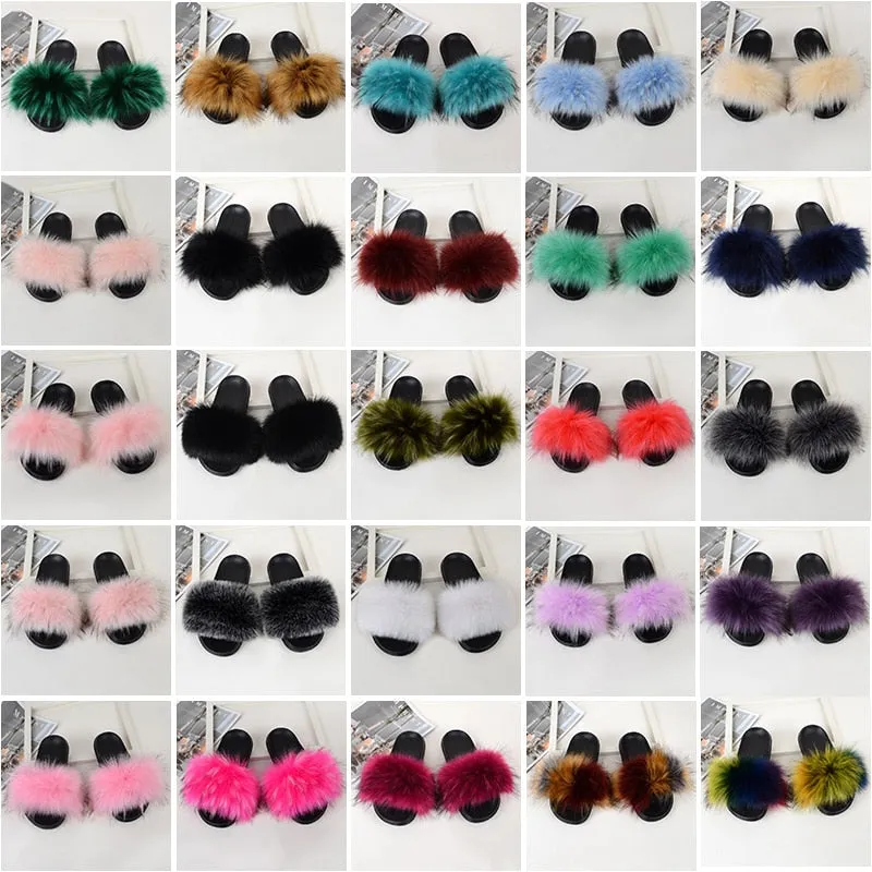 Women's Taro Purple Summer Synthetic Fur Fluffy Plush House Slippers